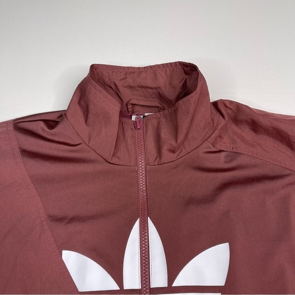 Adidas Track Jacket Full Zip Trefoil Mauve Outdoor Athletic Street Running New - Picture 5 of 16